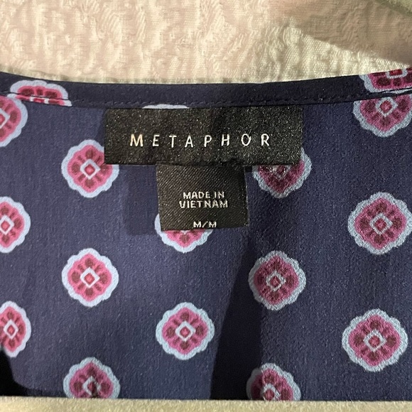 Metaphor Blue and Pink Flower Dress Size Medium - Picture 3 of 3